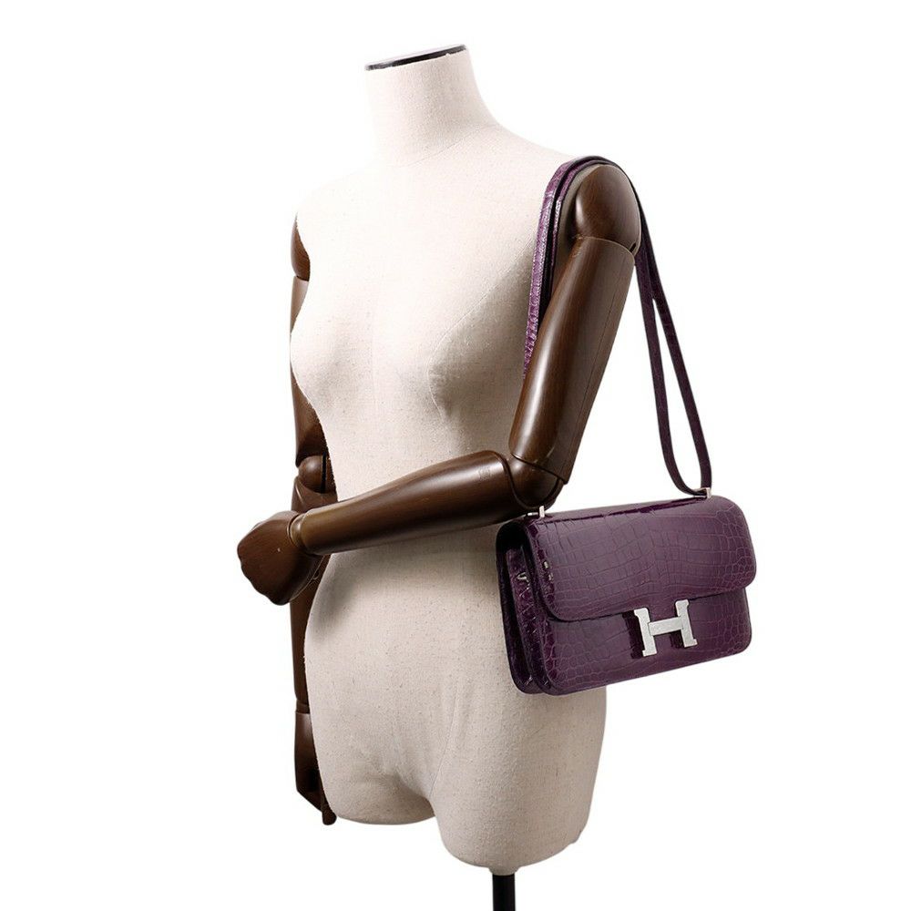 エルメス コンスタンス エラン カシス/シルバー金具 二ロティカスシャイン □R刻印 HERMES 2way