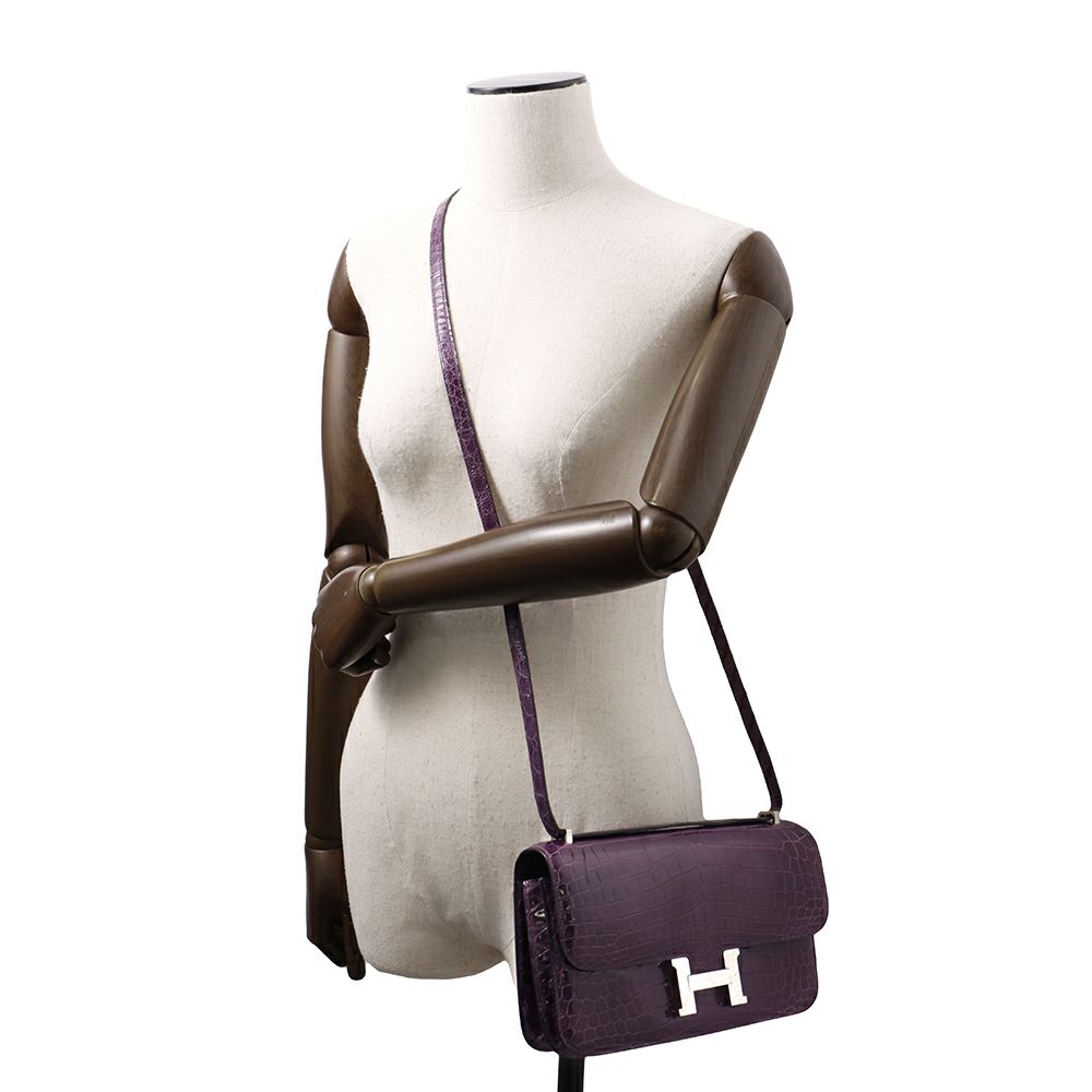 エルメス コンスタンス エラン カシス/シルバー金具 二ロティカスシャイン □R刻印 HERMES 2way