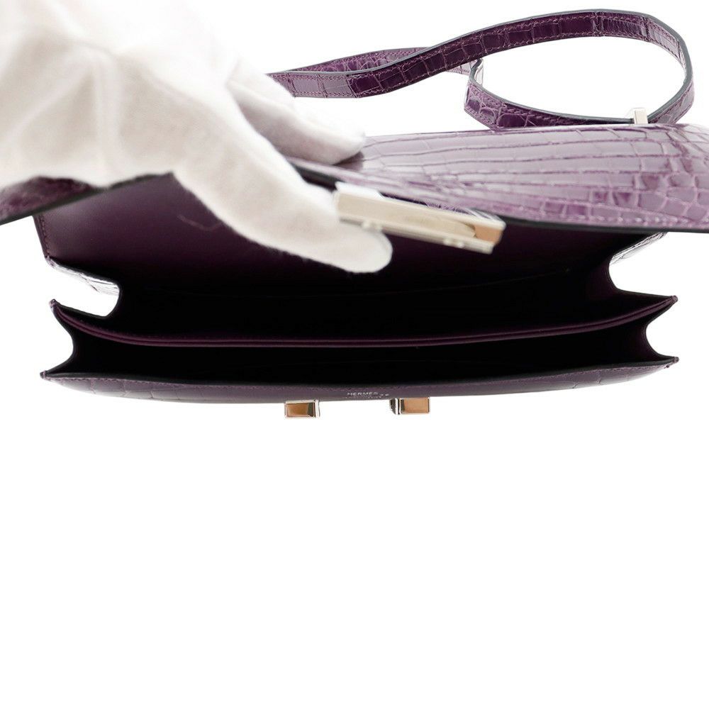 エルメス コンスタンス エラン カシス/シルバー金具 二ロティカスシャイン □R刻印 HERMES 2way