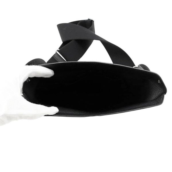 エルメス ショルダーバッグ ヴィドポッシュ ブラック/シルバー金具 トゴ B刻印 HERMES 黒