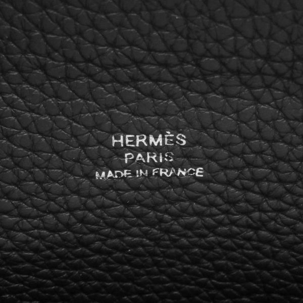 エルメス ショルダーバッグ ヴィドポッシュ ブラック/シルバー金具 トゴ B刻印 HERMES 黒