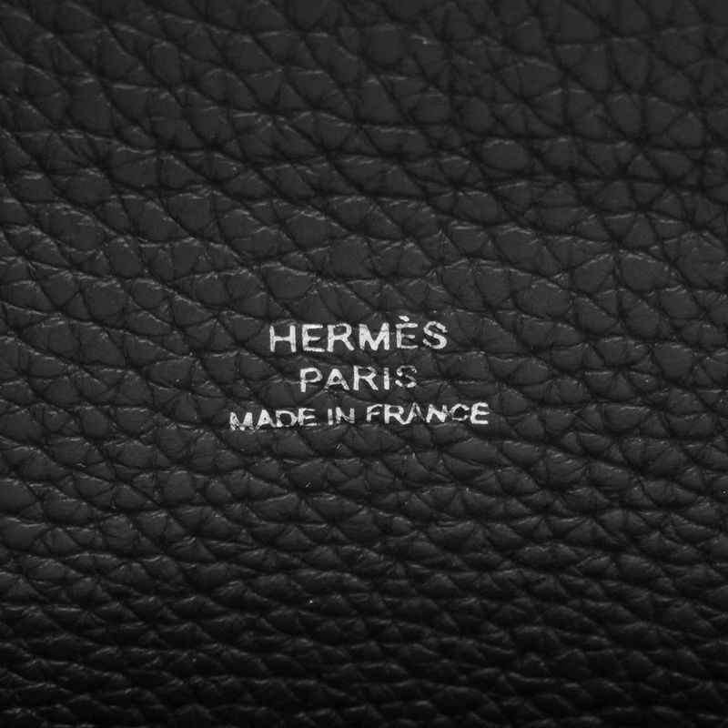 エルメス ショルダーバッグ ヴィドポッシュ ブラック/シルバー金具 トゴ B刻印 HERMES 黒