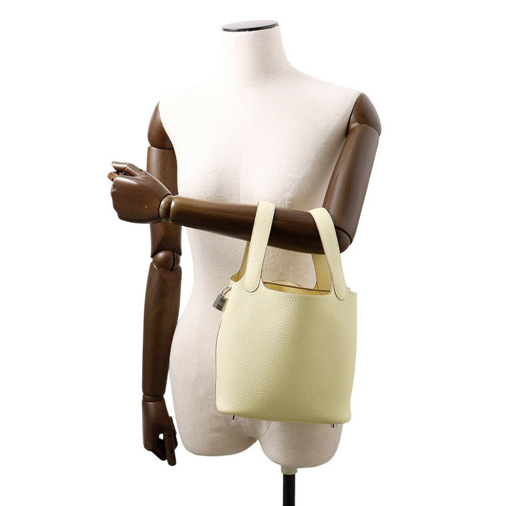 エルメス ハンドバッグ ピコタンロックPM ジョーヌミルトン/シルバー金具 トリヨンクレマンス W刻印 HERMES トートバッグ