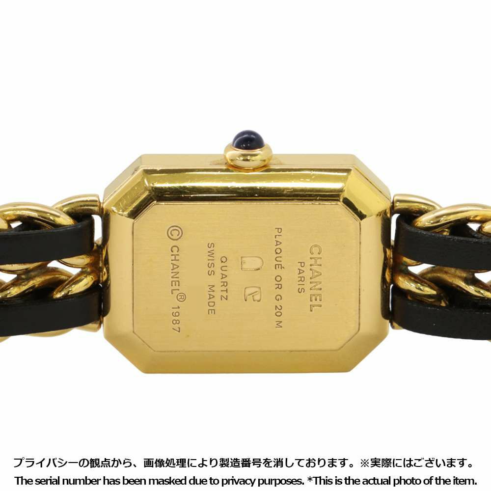 シャネル プルミエール M H0001 CHANEL 腕時計 クォーツ レディース 黒文字盤