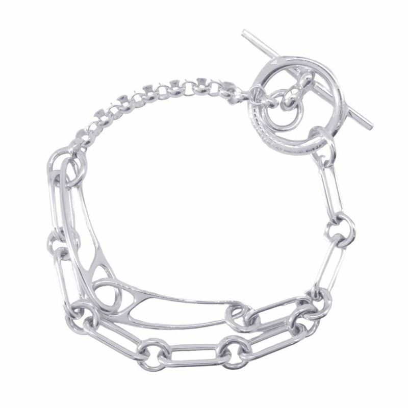 エルメス ブレスレット シェーヌダンクル パンク SV925シルバー サイズSH HERMES ジュエリー