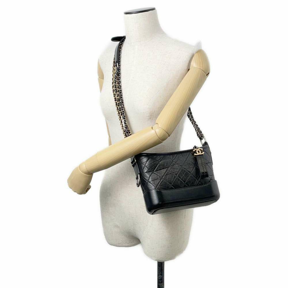 シャネル チェーンショルダーバッグ ココマーク ガブリエル ドゥ スモール ホーボー A91810 CHANEL 黒