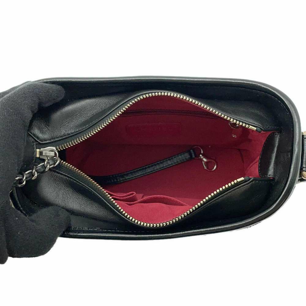 シャネル チェーンショルダーバッグ ココマーク ガブリエル ドゥ スモール ホーボー A91810 CHANEL 黒