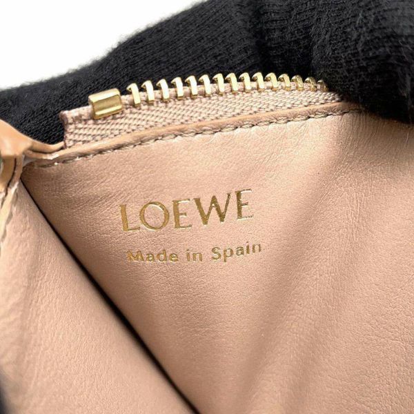 ロエベ コインケース ぺブル シャイニーナパカーフ レザー CANBZ40X01 LOEWE カードケース ベージュ