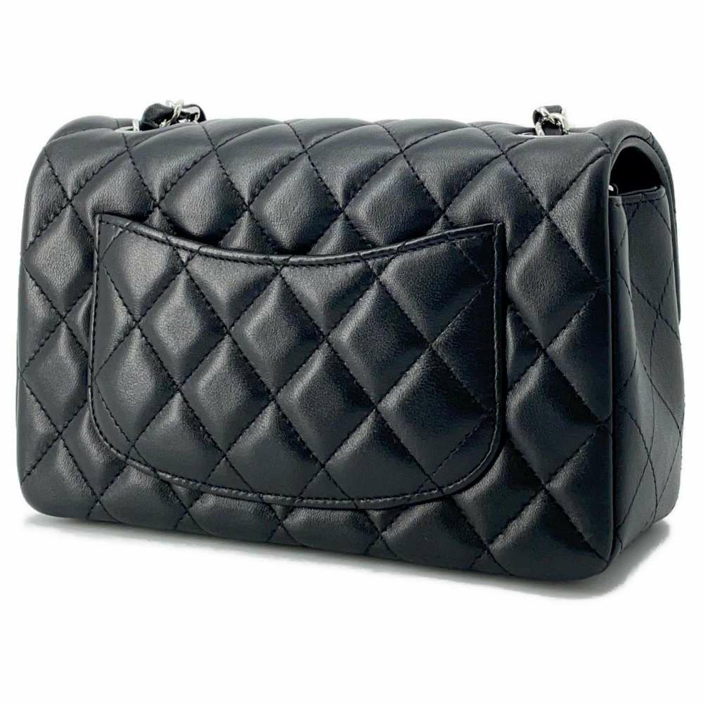 シャネル チェーンショルダーバッグ ココマーク ラムスキン A69900 CHANEL ミニ フラップ バッグ 黒