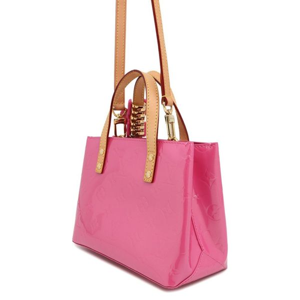 【美品】LOUIS VUITTON ヴェルニ リードPM ハンドバッグ ピンク ルイヴィトン ハンドバッグ モノグラム・ヴェルニ LV リミックス