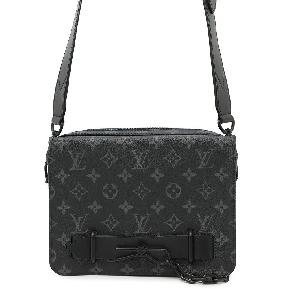 ルイヴィトン ショルダーバッグ モノグラム・エクリプス スティーマー・メッセンジャー M45585 ブラック 黒