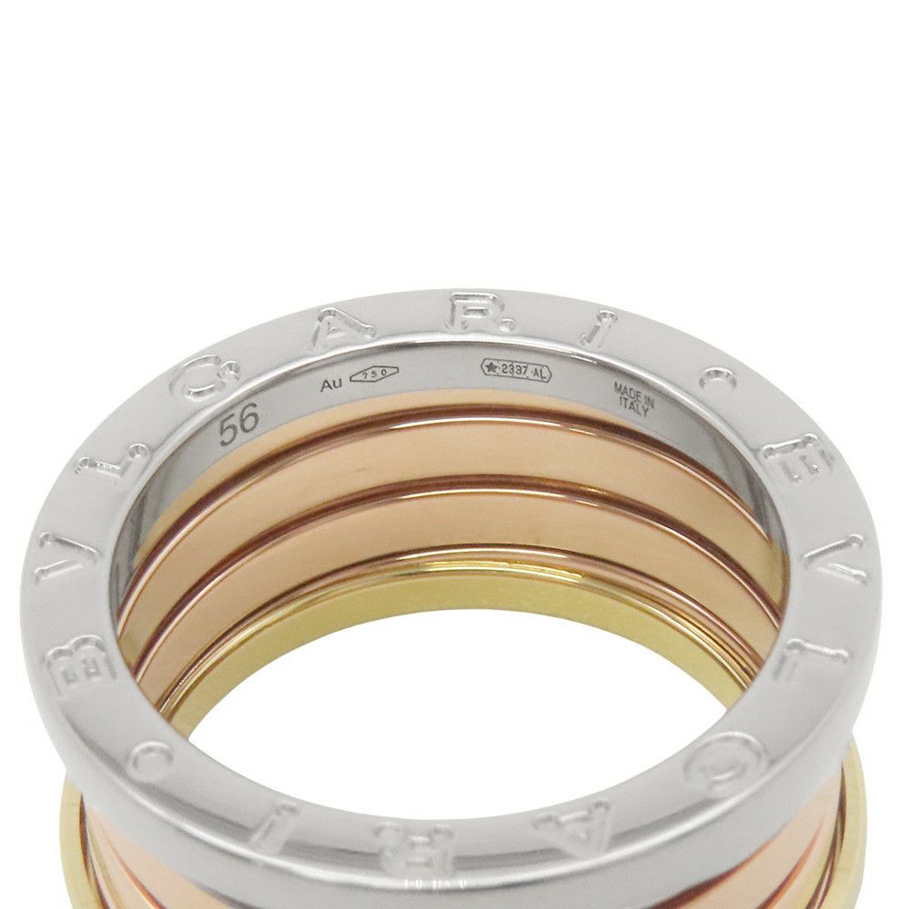 ブルガリ リング ビーゼロワン パーフェクトミステイク B-zero1 K18YG/K18PG/K18WG リングサイズ56 指輪