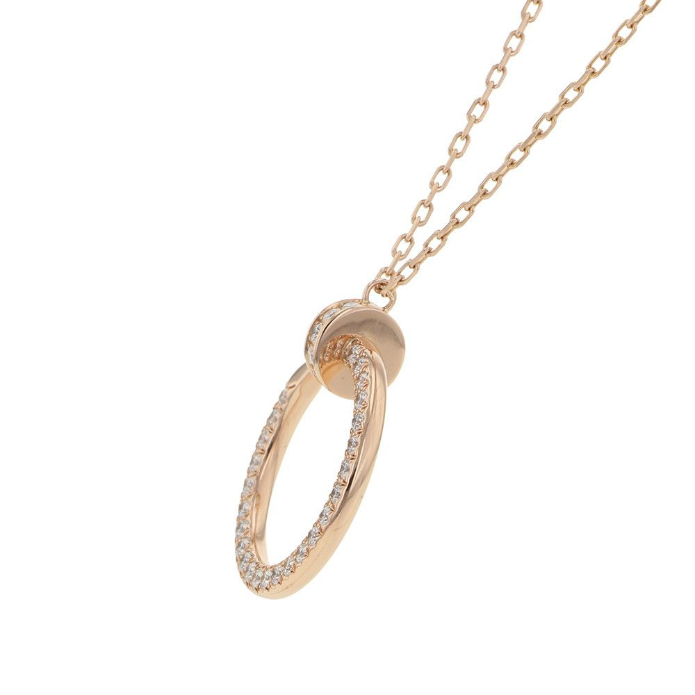 カルティエ ネックレス ジュスト アン クル ペンダント ダイヤモンド 36P 計0.38ct K18PGピンクゴールド B7224893 Cartier
