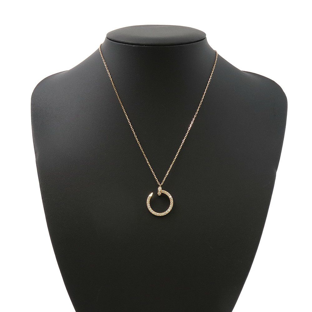 カルティエ ネックレス ジュスト アン クル ペンダント ダイヤモンド 36P 計0.38ct K18PGピンクゴールド B7224893 Cartier