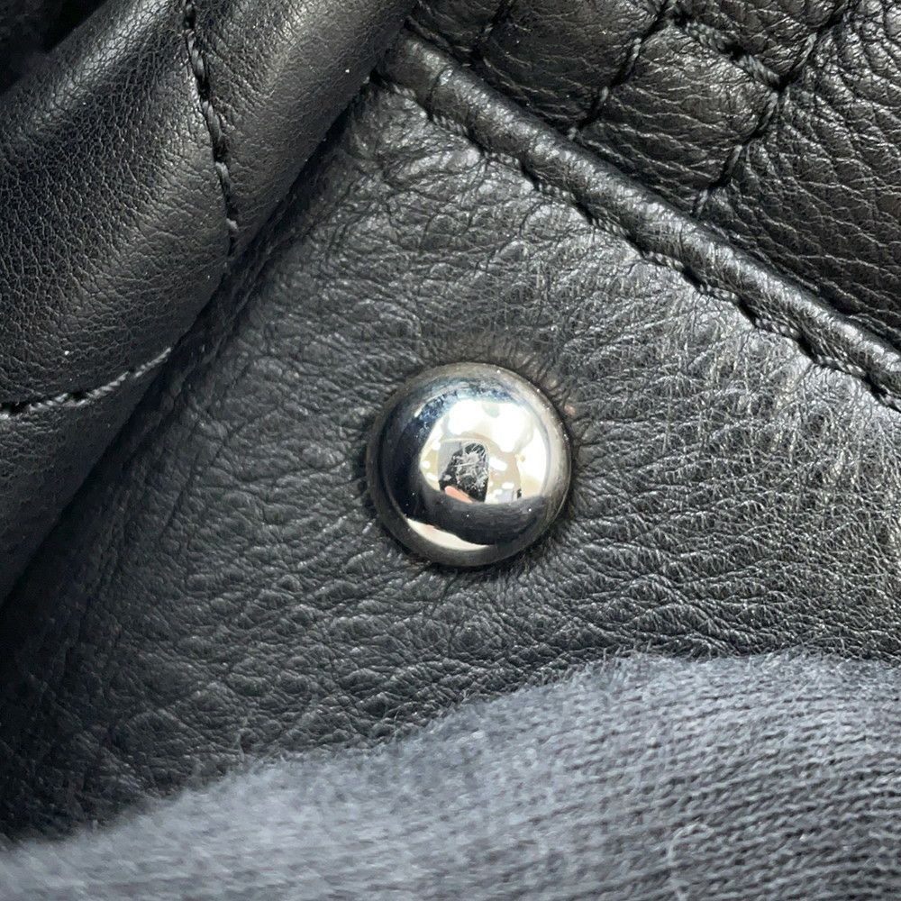 シャネル チェーントートバッグ ココマーク マトラッセ ラムスキン A67172 CHANEL 黒