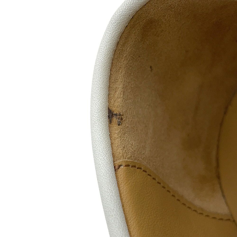 エルメス モカシン アイビー レザー レディースサイ37 1/2 HERMES 靴 ローファー 白