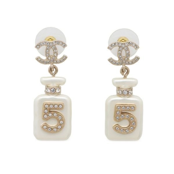 シャネル ピアス No.5 香水ボトル ココマーク フェイクパール ラインストーン A22 S AB8469 CHANEL アクセサリー