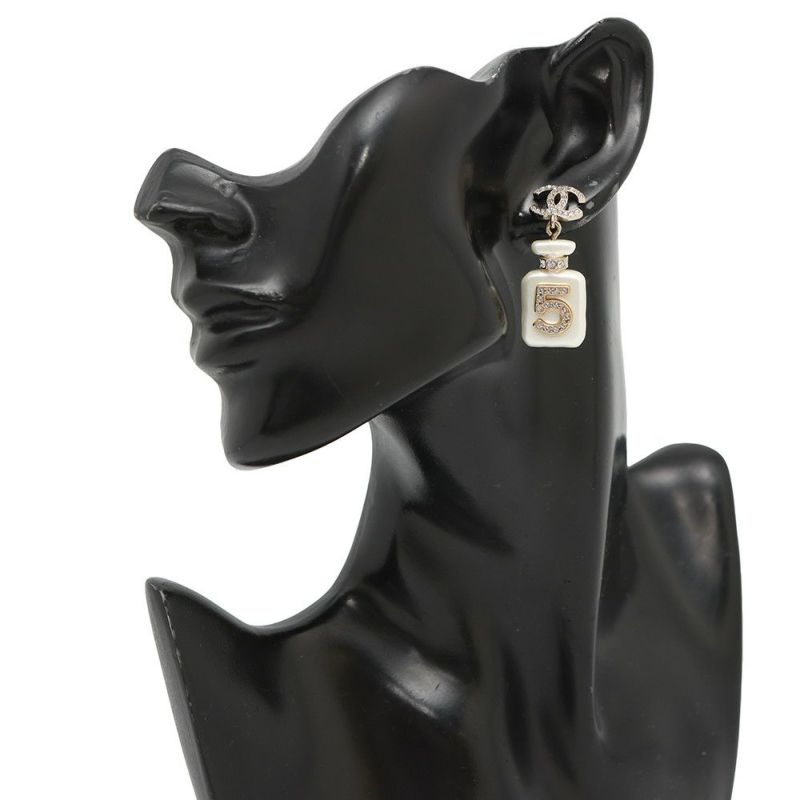 シャネル ピアス No.5 香水ボトル ココマーク フェイクパール ラインストーン A22 S AB8469 CHANEL アクセサリー