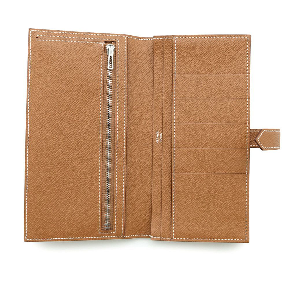 エルメス 長財布 ベアンスフレ ゴールド/ゴールド金具 エプソン B刻印 HERMES 財布