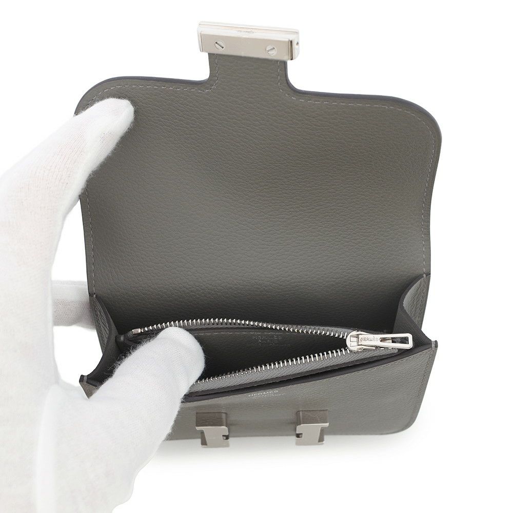 エルメス 財布 コンスタンス スリム グリメイヤー/シルバー金具 エバーカラー W刻印 HERMES 財布