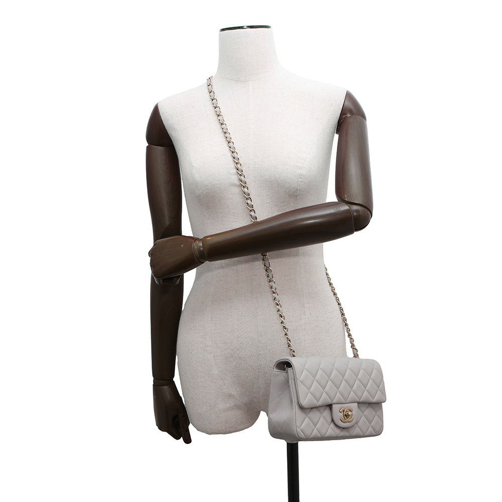 シャネル チェーンショルダーバッグ ミニ マトラッセ 20 ココマーク ラムスキン A69900 CHANEL ミニ フラップ