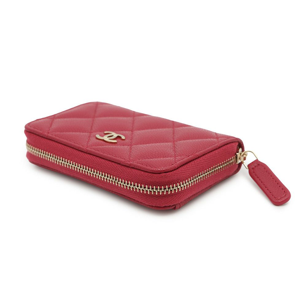 シャネル コインケース クラシック ジップコインパース マトラッセ ココマーク キャビアスキン AP0216 CHANEL 財布 小銭入れ
