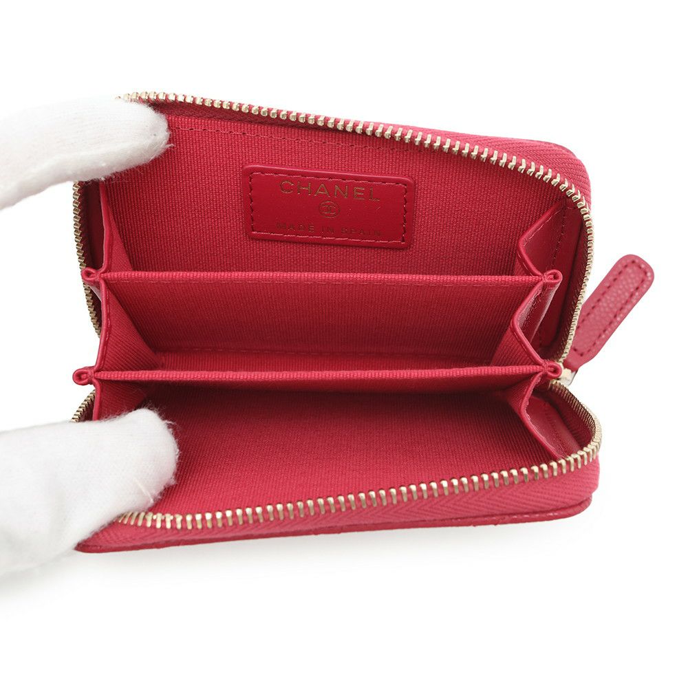 シャネル コインケース クラシック ジップコインパース マトラッセ ココマーク キャビアスキン AP0216 CHANEL 財布 小銭入れ