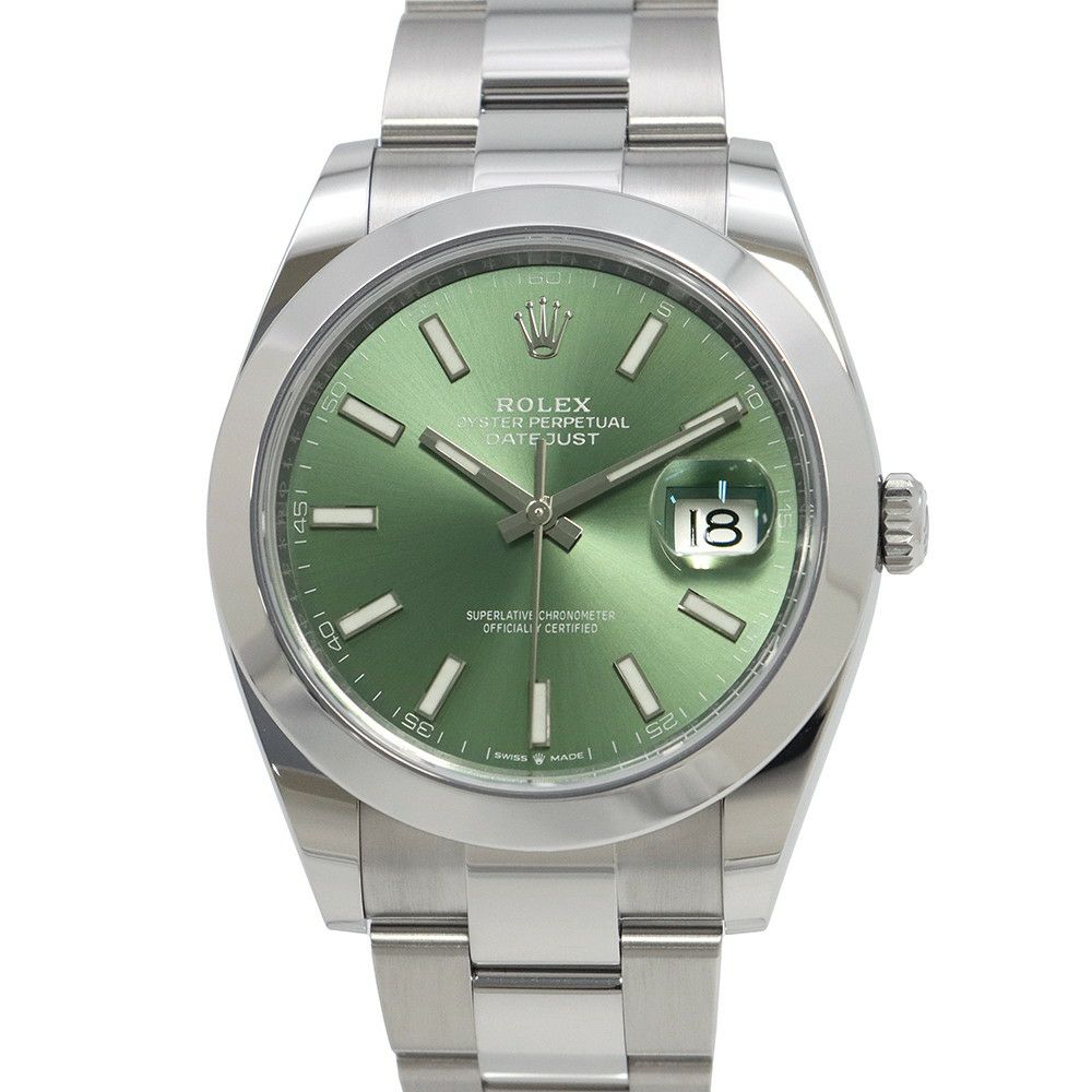 ロレックス デイトジャスト41 ランダムシリアル ルーレット 126300 ROLEX 腕時計 ミントグリーン
