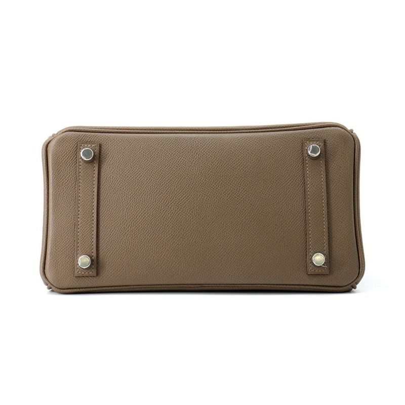 エルメス バーキン25 トリコロール エトゥープ/グリスペール/エベンヌ/シルバー金具 エプソン B刻印HERMES Birkin