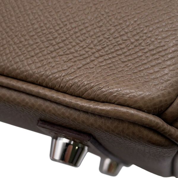 エルメス バーキン25 トリコロール エトゥープ/グリスペール/エベンヌ/シルバー金具 エプソン B刻印HERMES Birkin