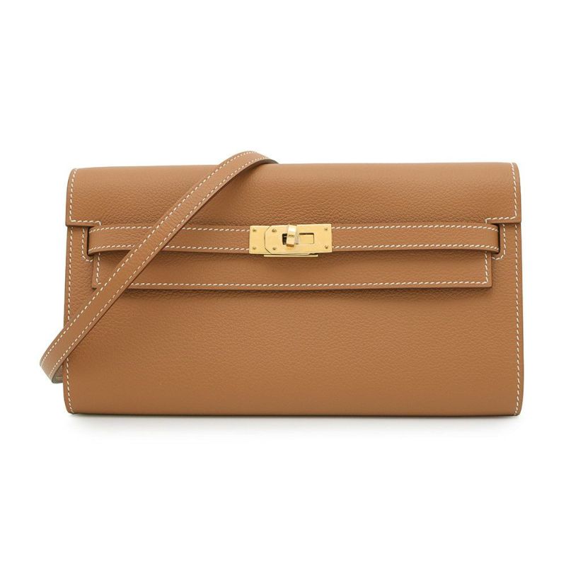 エルメス ケリーウォレット ロング トゥーゴー ゴールド/ゴールド金具 エバーカラー K刻印 HERMES