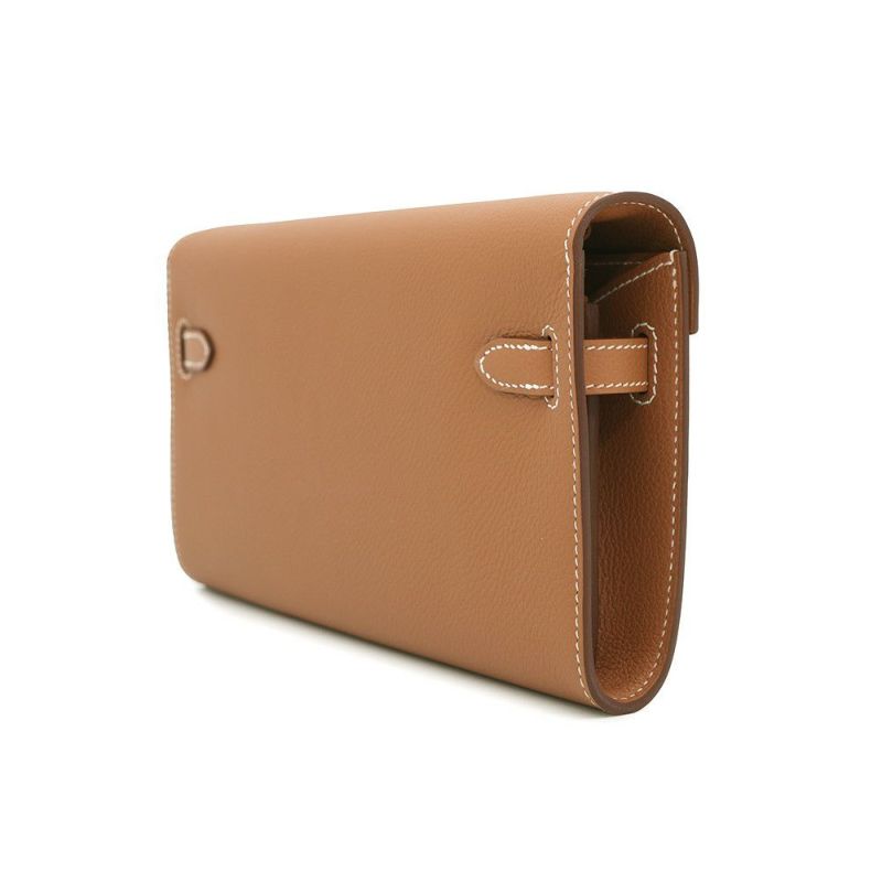 エルメス ケリーウォレット ロング トゥーゴー ゴールド/ゴールド金具 エバーカラー K刻印 HERMES