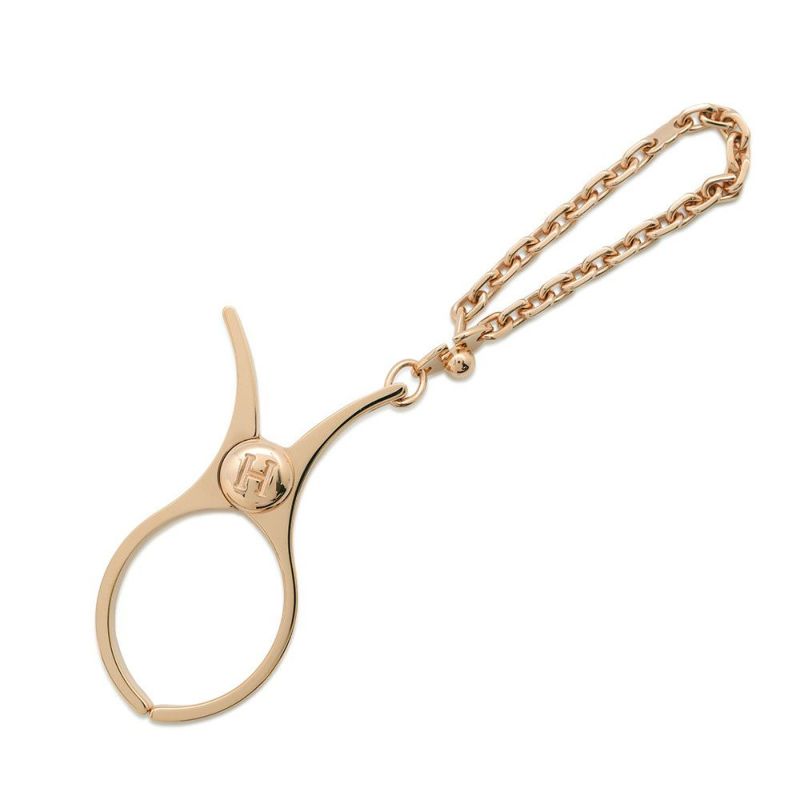 エルメス グローブホルダー フィルー Filou ドレ・ローズ メタル HERMES 手袋ホルダー