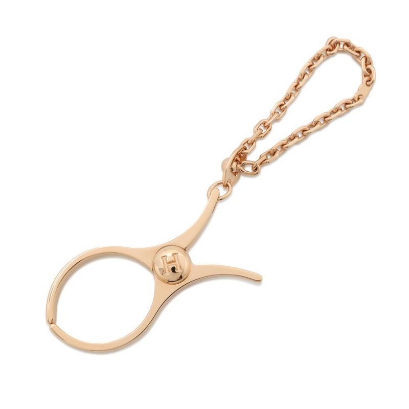 エルメス グローブホルダー フィルー Filou ドレ・ローズ メタル HERMES 手袋ホルダー