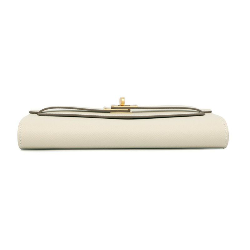 エルメス ケリーウォレット ロング トゥーゴー クレ/ゴールド金具 エプソン K刻印 財布