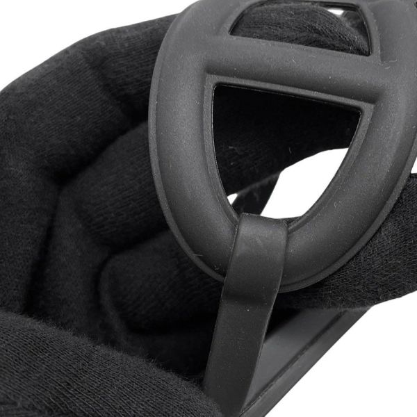 エルメス サンダル エジェリ シェーヌダンクル ラバー レディースサイズ37 HERMES 靴 黒