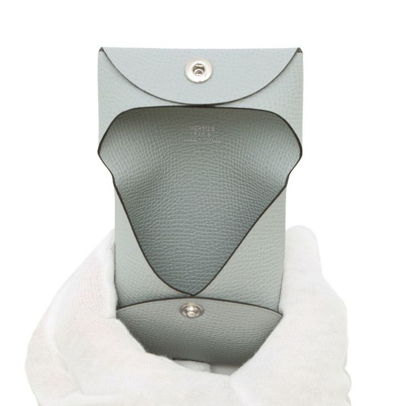 エルメス コインケース バスティア ブルーグラシエ エプソン W刻印 HERMES 小銭入れ