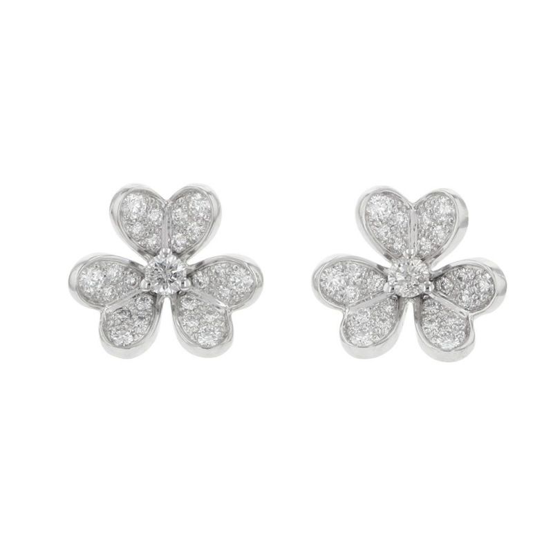 ヴァンクリーフ&アーペル ピアス フリヴォル イヤリング ミニモデル ダイヤモンド 50P 0.42ct K18WGホワイトゴールド VCARP3W100