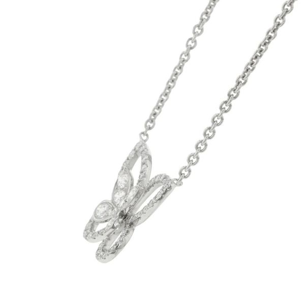 グラフ ネックレス バタフライ シルエット ダイヤモンド スモール ペンダント ダイヤ 58P 計0.61ct K18WGホワイトゴールド GRAFF