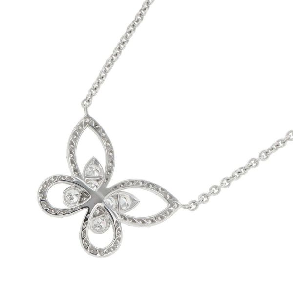 グラフ ネックレス バタフライ シルエット ダイヤモンド スモール ペンダント ダイヤ 58P 計0.61ct K18WGホワイトゴールド GRAFF