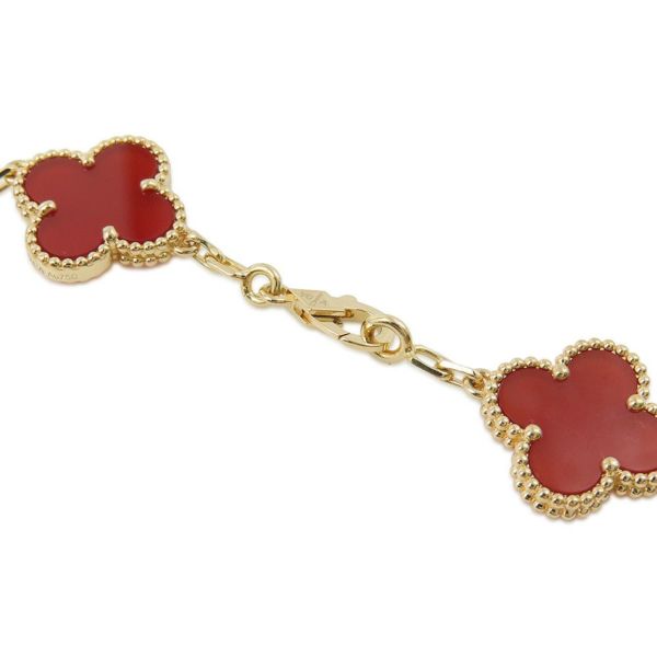 ヴァンクリーフ＆アーペル ブレスレット ヴィンテージ アルハンブラ ブレスレット 5モチーフ カーネリアン K18YG VCARD35500