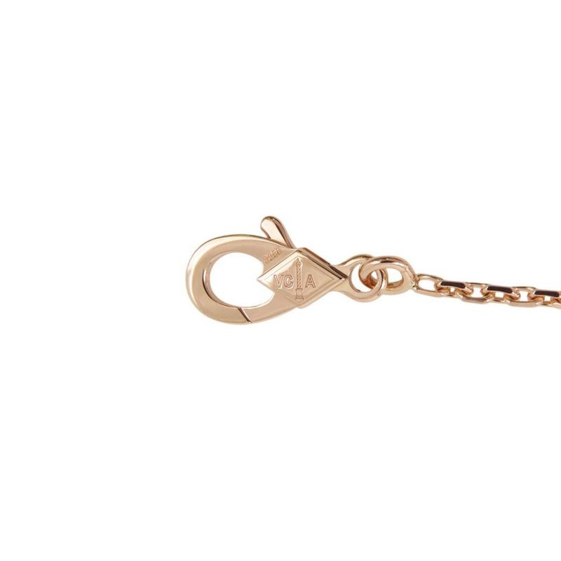 ヴァンクリーフ&アーペル ネックレス ヴィンテージ アルハンブラ シルバーオブシディアン ダイヤ 1P K18PG VCARP9T000 2023年ホリデー限定