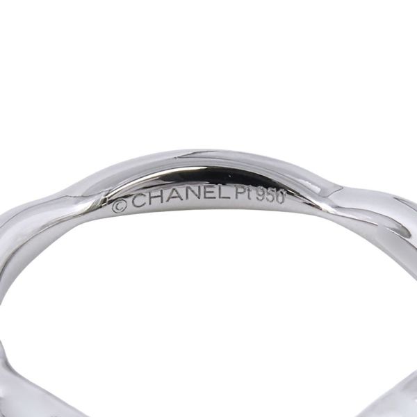 シャネル リング カメリア コレクション ハーフエタニティリング ダイヤ 10P 約0.08ct Pt950プラチナ サイズ47 J10835 CHANEL 指輪