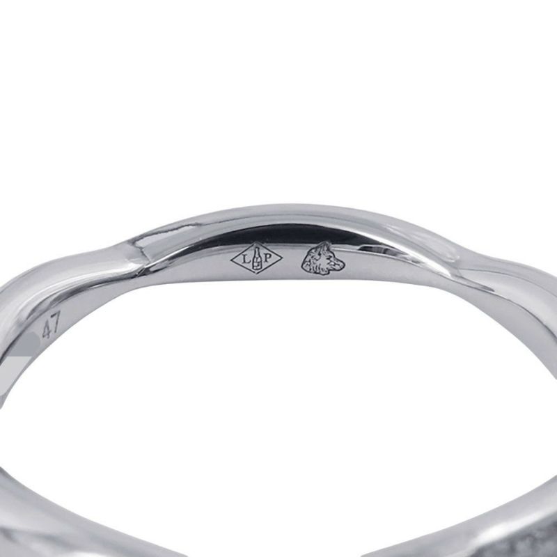 シャネル リング カメリア コレクション ハーフエタニティリング ダイヤ 10P 約0.08ct Pt950プラチナ サイズ47 J10835 CHANEL 指輪