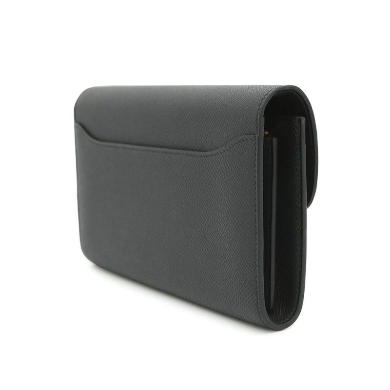 エルメス 長財布 コンスタンス トゥーゴー ロング ブラック/ゴールド金具 エプソン K刻印 財布 黒