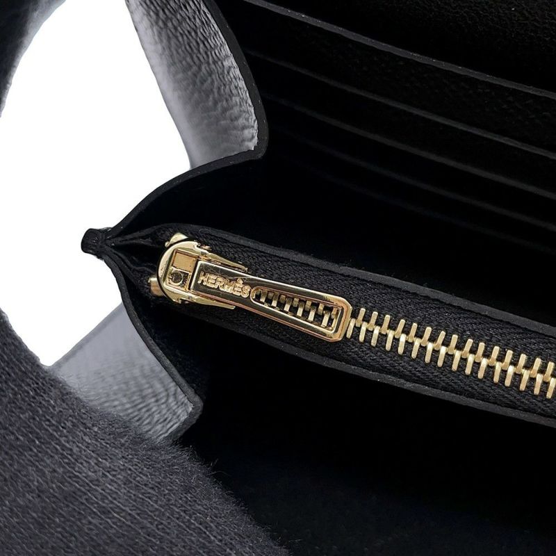 エルメス 長財布 コンスタンス トゥーゴー ロング ブラック/ゴールド金具 エプソン K刻印 財布 黒