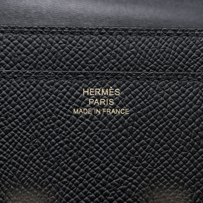 エルメス 長財布 コンスタンス トゥーゴー ロング ブラック/ゴールド金具 エプソン K刻印 財布 黒