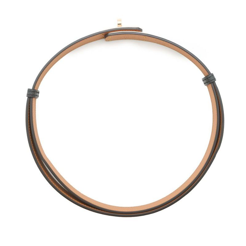 エルメス ケリーベルト 18 ブラック/ゴールド/ピンクゴールド金具 エプソン K刻印 HERMES べルト