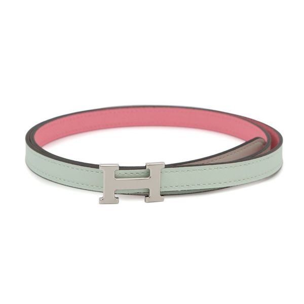 【ふーみん】エルメス　美品☆レザーベルト エルメス ベルトバックル ミニH レザーベルト 24 ヴェール