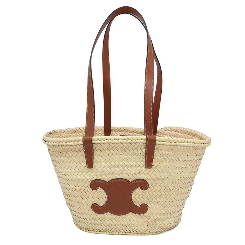 セリーヌ ショルダーバッグ トリオンフ バスケットバッグ ミディアム ラフィア 192622CGG.04LU CELINE カゴバッグ